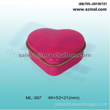 heart shaped tin box, tin can, tin container